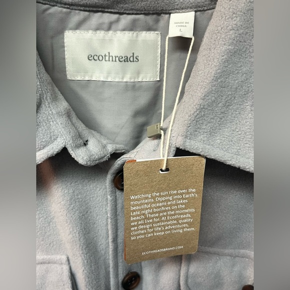 Ecothreads Men's Light Gray Sweater Fleece
Shirt Jacket - Large - Picture 2 of 5